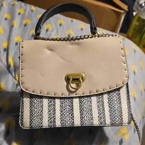 Elegant Tan and Black Mini Bag